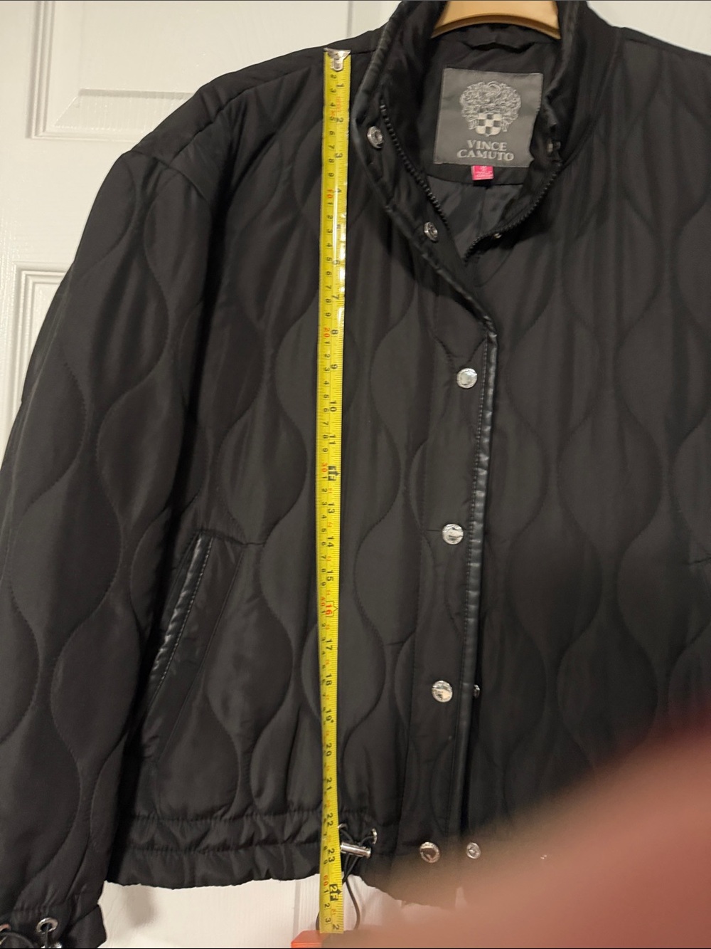 Vince Camuto Black Quilted Snap-Front and Full Zipper Puffer Jacket. Worn Twice.